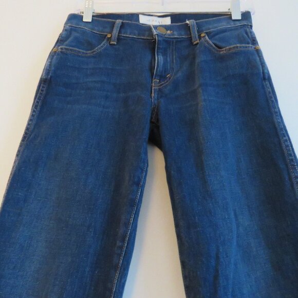 THE GREAT. The Low Rise Nerd Kick Flare Jeans in Trail Wash - Size 26 - Picture 7 of 12